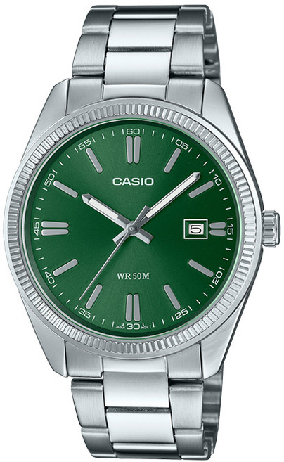CASIO 카시오 MTP-1302PD-3A 메탈 그린 아날로그 손목시계