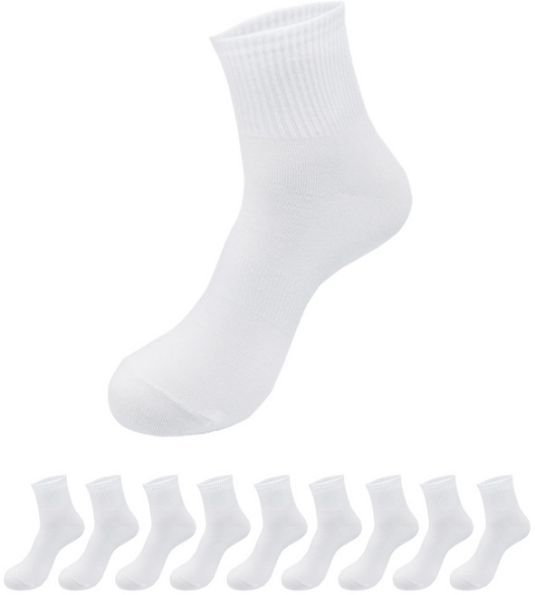 PRS 빅사이즈 큰발 왕말 무지 중목 양말 10켤레