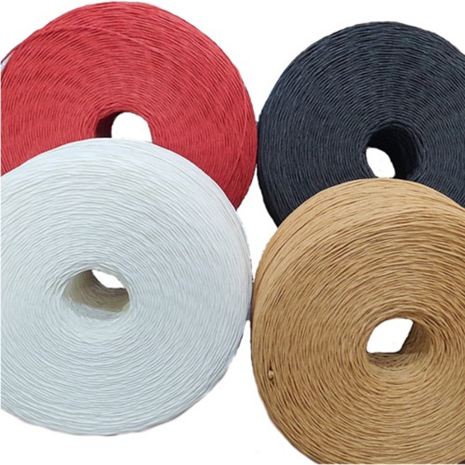 공예 지끈 1mm 종이끈 포장 4색 1000m, 흰색, 1개