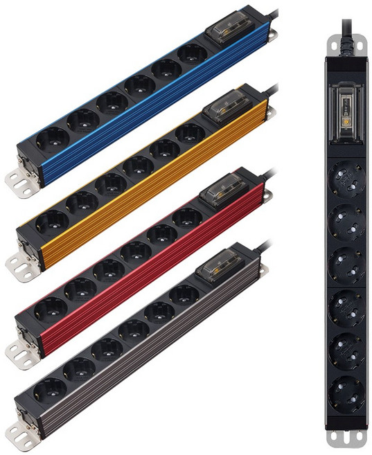 국산 6구 컬러 알루미늄 고용량 멀티탭 콘센트 누전차단기 1.5M 3M 5M 고전력 4000W 에어컨용 에어컨 전용 건조기 인덕션 대용량 고전압 고압 멀티텝 멀티캡 멀티선 컨센트, 6구 레드, 1개