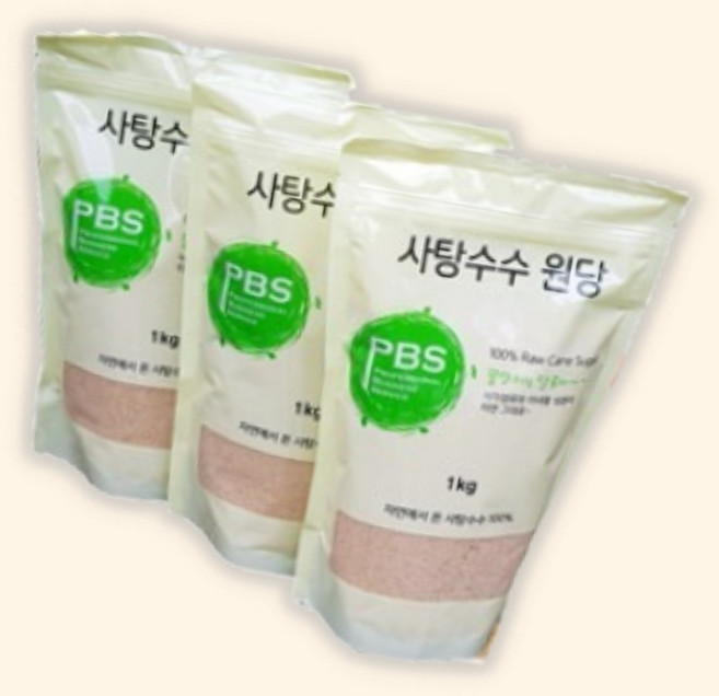 (수담스토어) 슈가케인 비정제원당 갈색 설탕 사탕수수 고급설탕 3kg