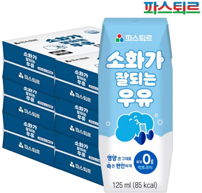 파스퇴르 소화가 잘되는 우유, 125ml, 144개