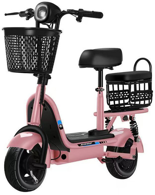 배달용전기자전거 자토바이 고출력 출퇴근 미니벨로 두발이 레트로 36V 20AH 65km, 블랙, 하이텐강