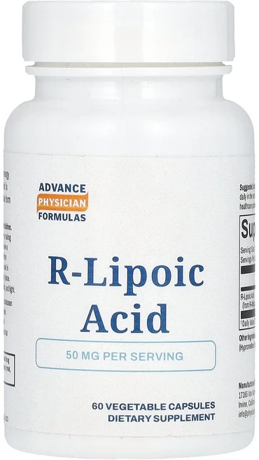 Advance Physician Formulas R-Lipoic Acid 50 mg 60 Vegetable Capsules, Advance Physician Formulas, R-, 1개 - 쿠팡