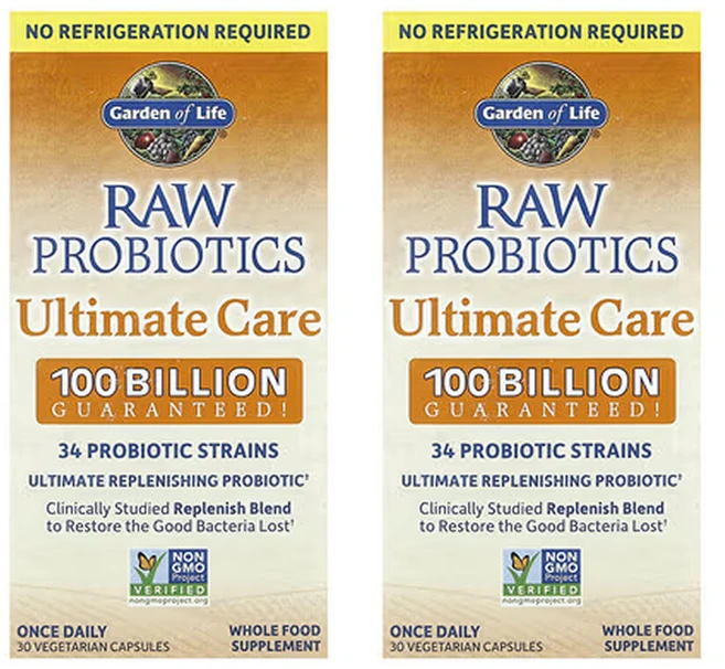 가든오브라이프 2개X RAW Probiotics 얼티밋 케어 베지 캡슐 30정, GOL12333-2, 2개 - 쿠팡