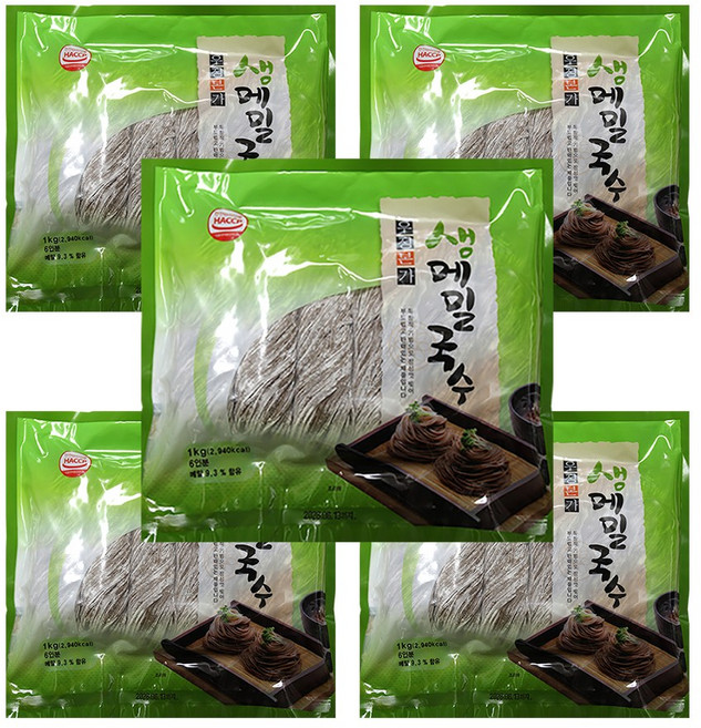 우정본가 생메밀국수 소바 1kg 6인분, 5개