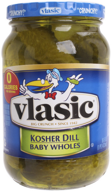 Vlasic 猶太潔食蒔蘿迷你整根酸黃瓜 經典口味, 1個, 473ml