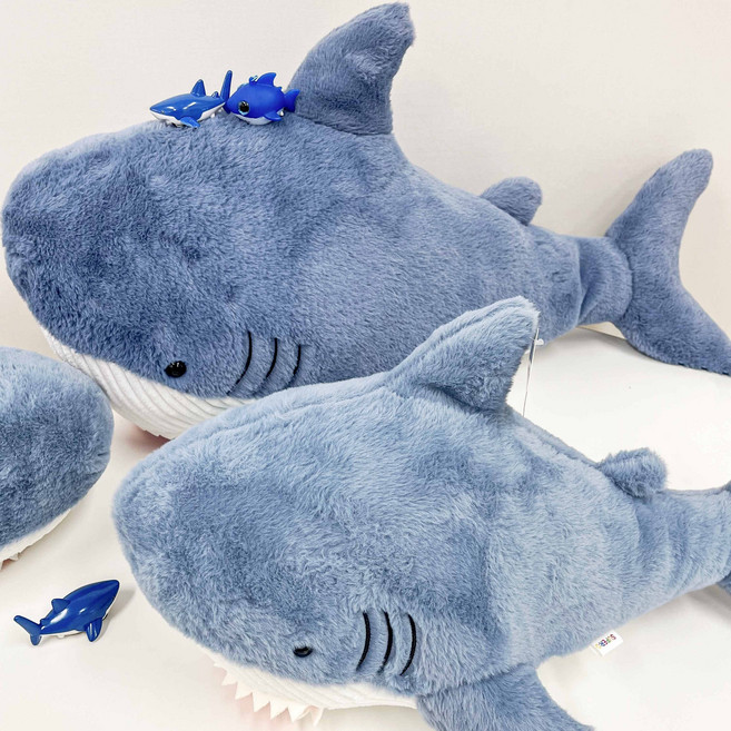자이언트상어인형 선물 귀여운 봉제 동물 쿠션 애착인형 대형, 자이언트 상어 봉제인형M, 1개