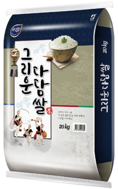 [더프레시] 25년산 그리운다담쌀 20kg, 1개