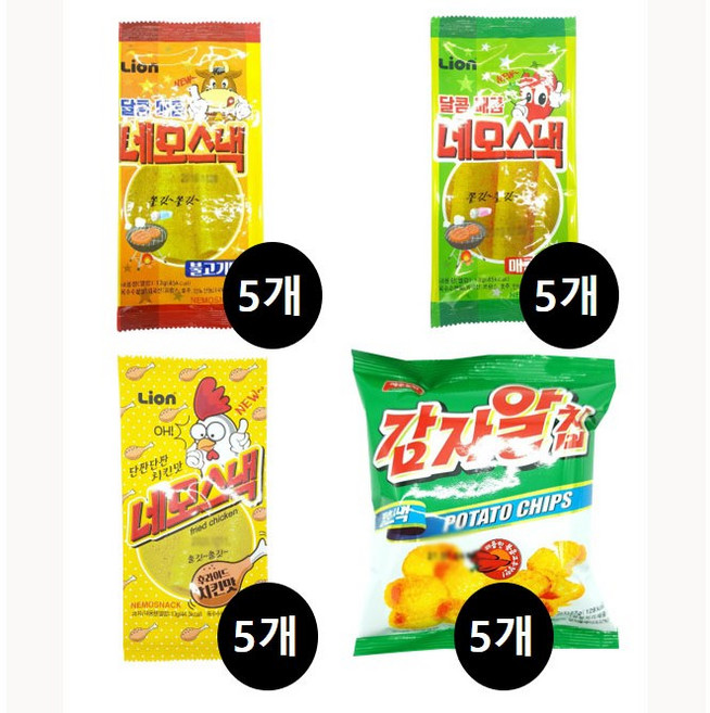 네모스낵 13g 불고기맛 5개-+치킨맛 5개-+매콤한맛 5개-+감자알칩 27g-5개, 27g, 5개