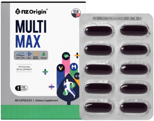 엔젯오리진 멀티맥스 비타민 + 미네랄 + 오메가3 + 루테인, 60정, 10개