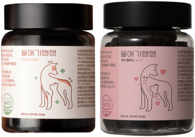 디어랩스 강아지 영양제 쌩쌩세트(울애기쌩쌩+이너플러스) 240g 1개, 종합영양제