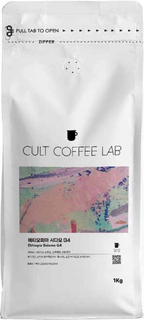 컬트커피랩 꽃향기 과일향 산미 에티오피아 시다모 G4 싱글오리진 커피원두, 1개, 1kg, 모카포트(중간~고움)