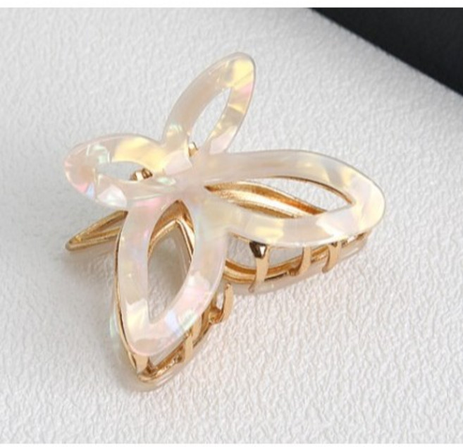 BEAGLE 蝴蝶鯊魚夾 醋酸合金法式髮夾 6.3CM