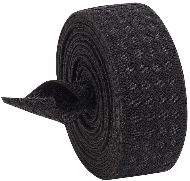 5.72m 나일론 블랙 마름모 프린트 엘라스틱밴드 의류 보조재료, 1개, 검정색