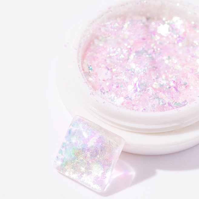 오로라 홀로그램 오팔 젤 네일 글리터 미러 파우더 반짝이, 008 라임오로라, 1개