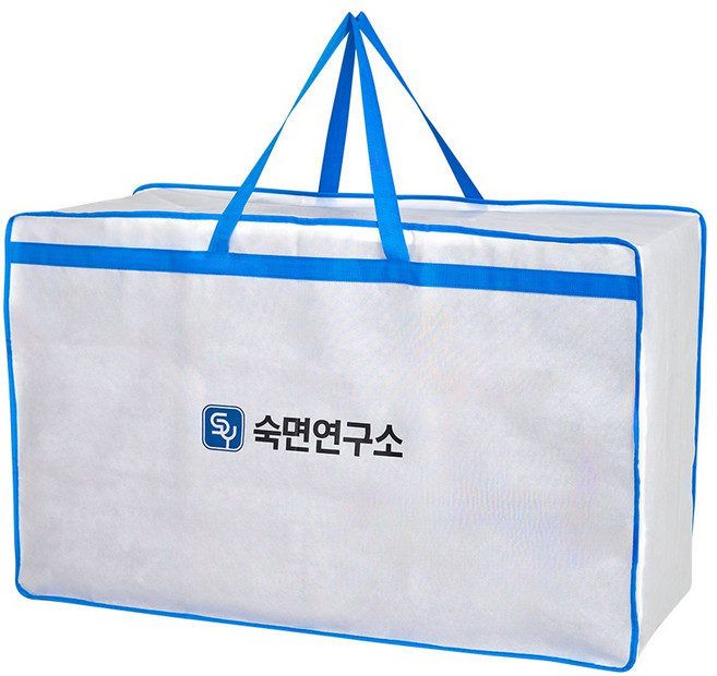 숙면연구소 3단 접이식 토퍼 매트리스 보관가방, 높이(15cm), 슈퍼싱글, 화이트, 1개