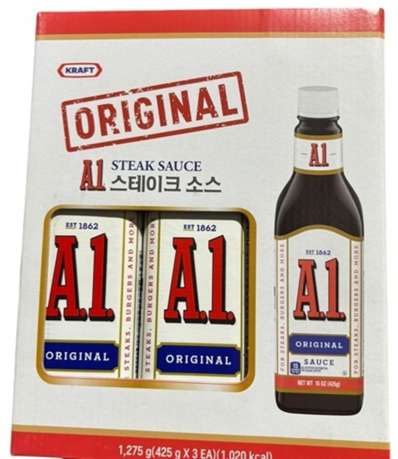 크레프트 A1 스테이크소스, 425g, 3개