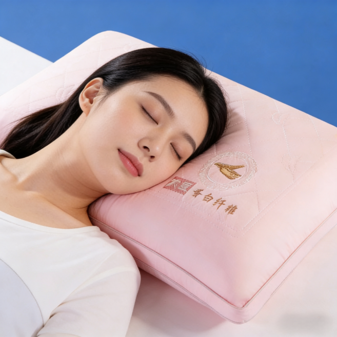 진드기 방지 면 건강 스킨 케어 가볍고 통기성 경추베개 2P, 핑크, 2개