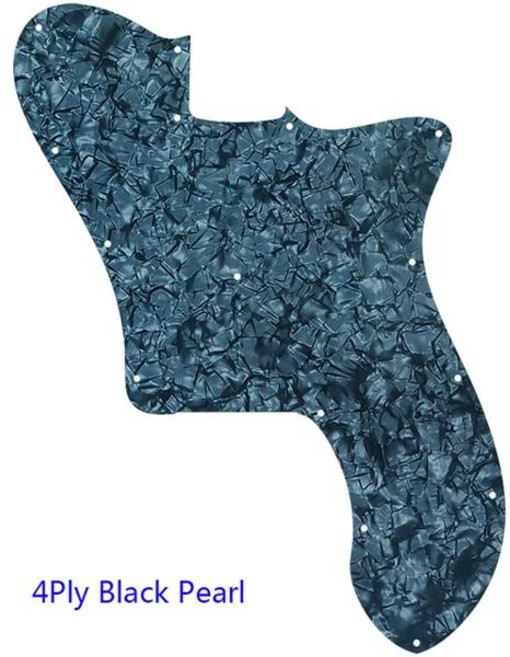 기타 Fei Man 맞춤형 부품 US FD 72 Tele Deluxe 재발행 픽가드 픽업 없음 블랭크 교체 여러 가지 색상, [16] 4Ply Black Pearl, 1개