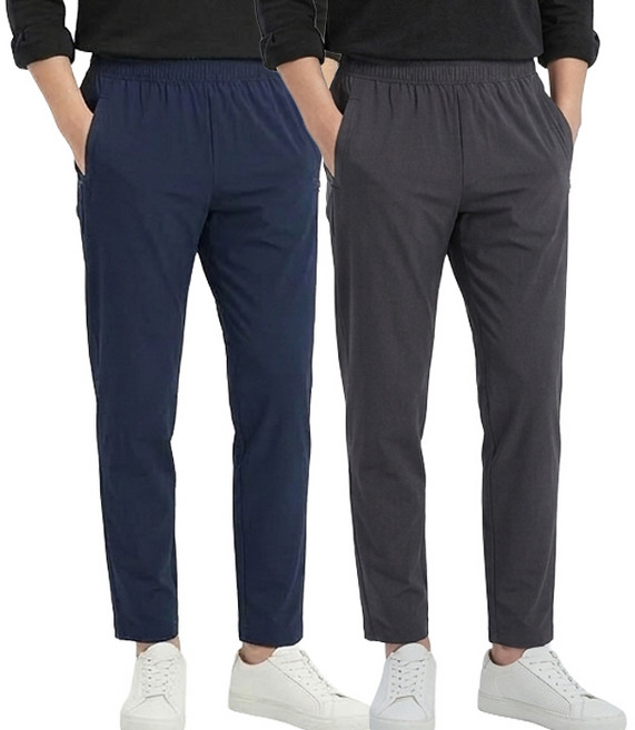 1+1 남자 냉감 기능성 트레이닝 긴바지 여름 쿨링 스포츠 팬츠(2장세트)