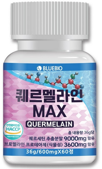 식약청 퀘르세틴 브로멜라인 퀘르멜라인 600mg 60정 케르세틴, 1개