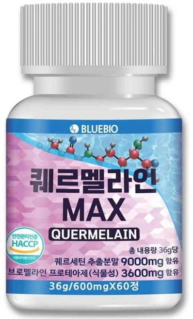 식약청 퀘르세틴 브로멜라인 퀘르멜라인 600mg 60정 케르세틴, 1개 - 쿠팡