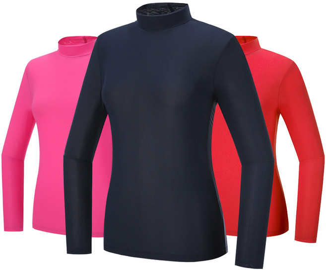 [성원] 여성 봄 여름 프리미엄 스판 쿨링 골프 목폴라 SWTW05 비침없는 이너웨어 골프웨어 등산 스포츠 긴팔티 반목 아이스 냉감 티셔츠