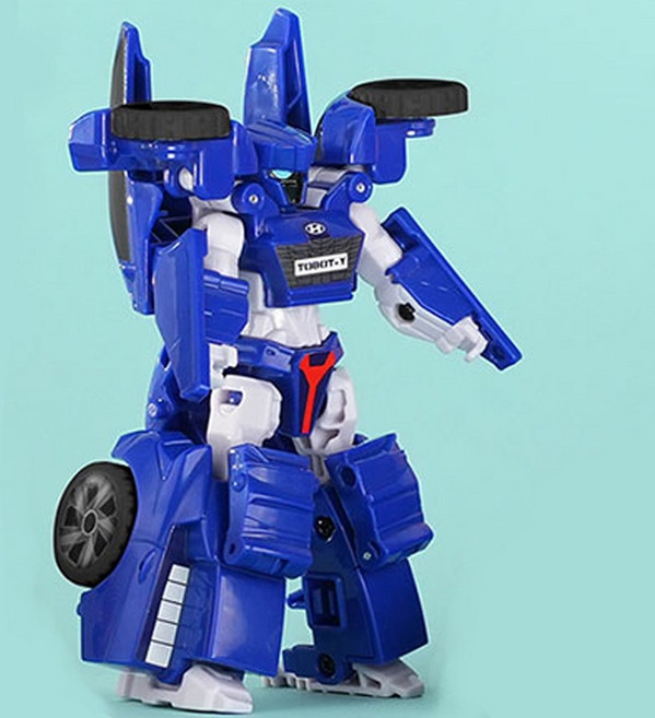 또봇Y 미니 자동차 변신 로봇 어린이 장난감 선물, 1개, 블루