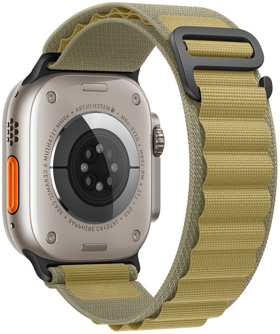 밴드톡 애플워치 호환 스포츠 알파인 루프 스트랩 울트라 46/42/45/44/49/40/38/41mm(11 10 9 8 7 6 5 4 3 2 SE2/3 Ultra2/3, 탠블랙, 1개