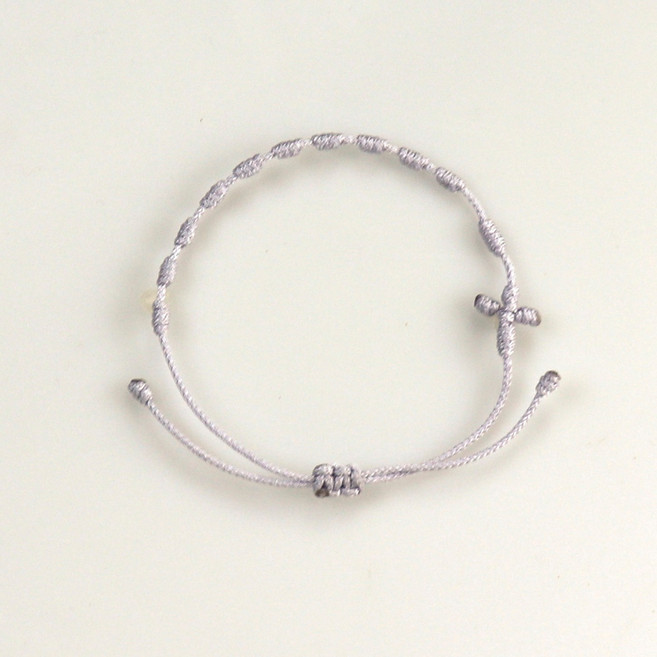 루아기프트 11색상 가는매듭 묵주팔찌 알파오메가슬림 세례명 각인