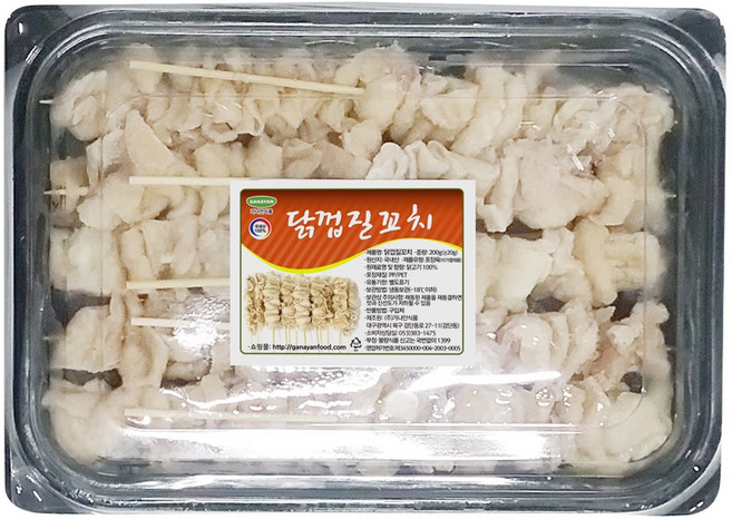 국내산 닭껍질꼬치 20개 파닭 순살 목살 염통 꼬치 숯불 구이 캠핑음식, 600g, 1개