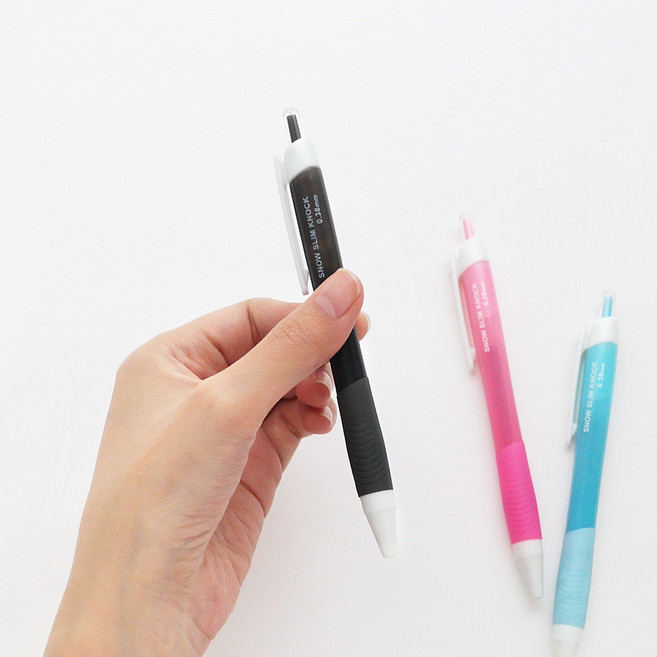 스노우 슬림 중성펜-0.38mm, 1개, 블랙 1종 5개 1세트