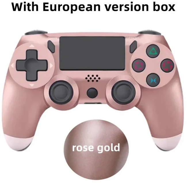 만도 조이스틱 무선 블루투스 PS4 컨트롤러 (소니 호환 프로/슬림/PC/아이패드 호환호환/진동 게임패드) 콘, 04 ROSE GOLD