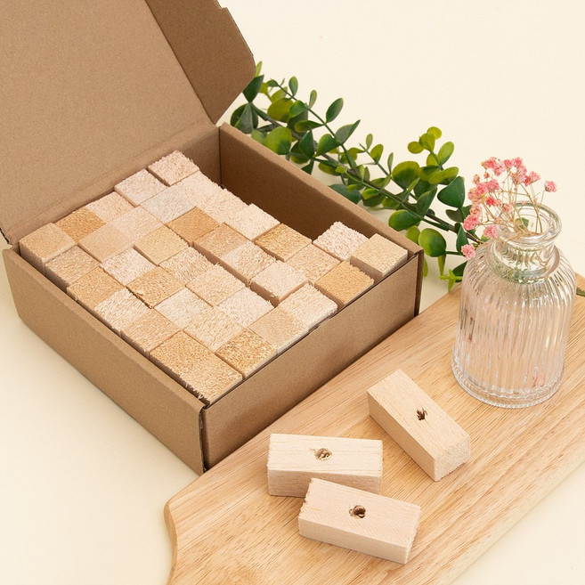 벌크팩 발사 원목 5종 대용량 발사 원목 직사각 정사각 앵무새 뜯뜯 DIY 장난감 재료, 1팩, 벌크팩 1. 발사 직사각 [무색소/타공] - 40개입