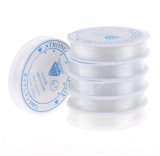 우레탄 줄 투명 탄성 비즈 공예 팔찌 목걸이 0.4mm-1.0mm, 0.5mm, 1개