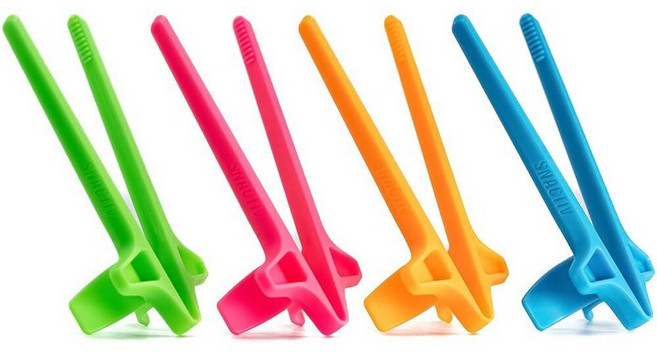 SNACTIV LITE 게이머를 위한 손가락 젓가락 4피스 네온 번들 - Shark Tank에서 본 것과 같습니다! 미래의 공식 간식 도구 간식과 칩을 쉽게 즐기세요 혁신적인, 1개