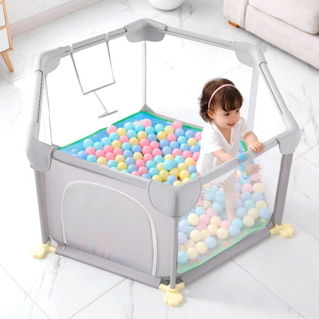 코코 베이비룸 아기 울타리 안전가드 볼풀장 펜스 어린이 유아 놀이텐트, 그레이, 1개