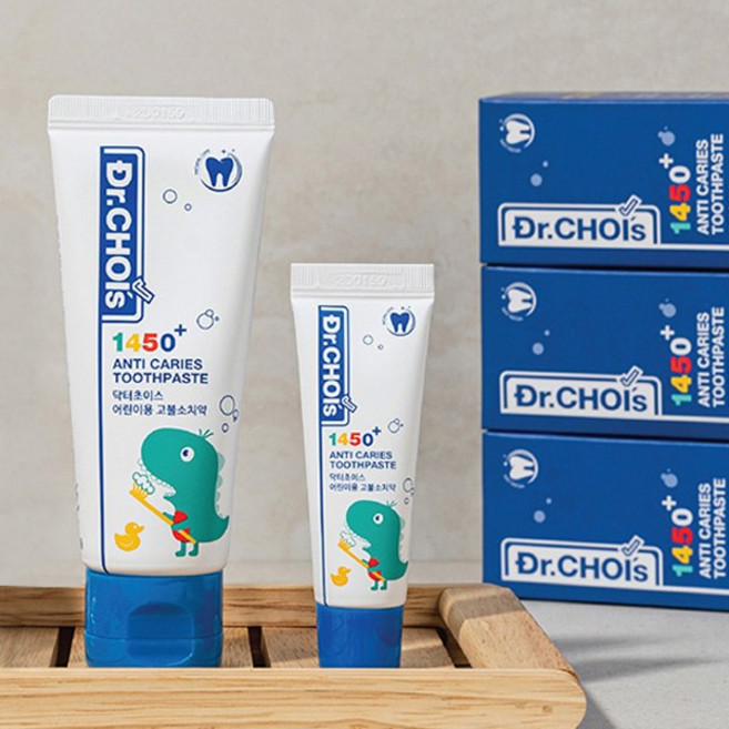 닥터초이스 안티캐리어스 어린이용 고불소 1450ppm 치약 60g + 여행용 15g 증정, 1개