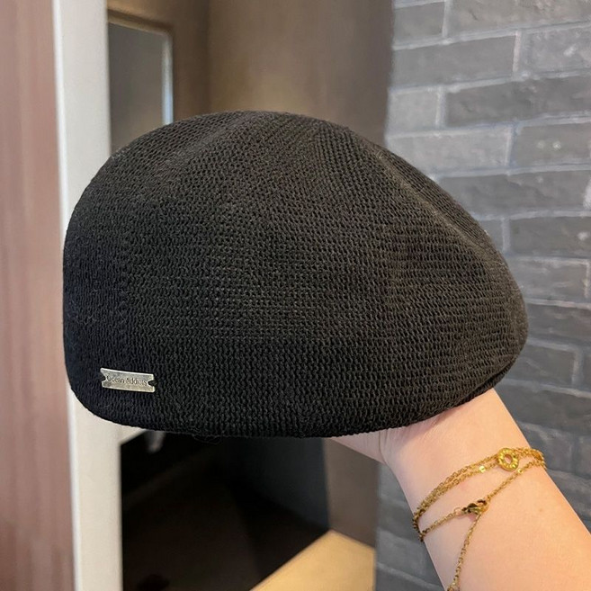 여성 여름 베레모 클래식 니트 베레모 성인용 따뜻한 패션 액세서리 JS