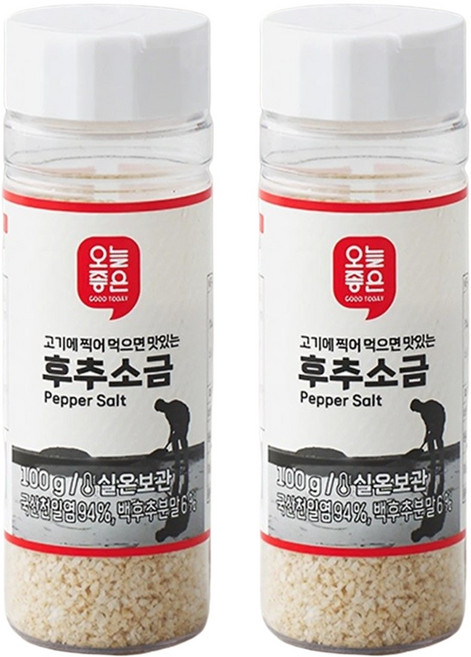 오늘좋은 후추소금, 2개, 100g