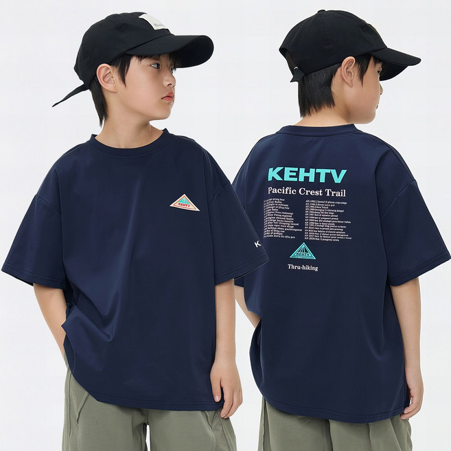 베비포 오버핏 백레터링 반팔티 -EH3