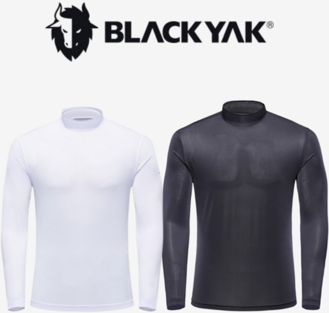 블랙야크 남성 아이스 가드 터틀넥 베이스티 아웃도어 등산 냉감 긴팔 티셔츠 1BYTSM4023