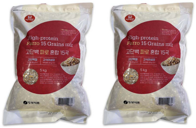 미이랑 파로 혼합곡 15곡 귀리 카무트, 5kg, 2개