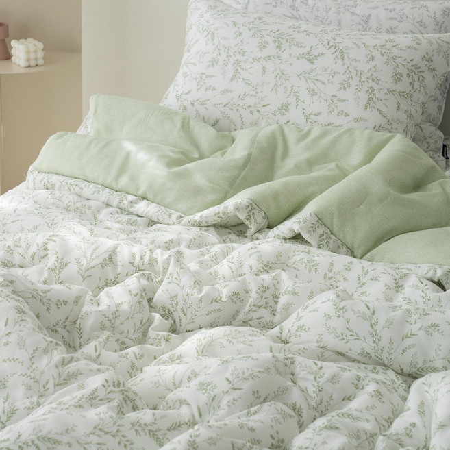 잔꽃 국산 텐셀 모달 차렵이불세트 사계절 간절기 봄 가을 겨울 슈퍼싱글 킹사이즈