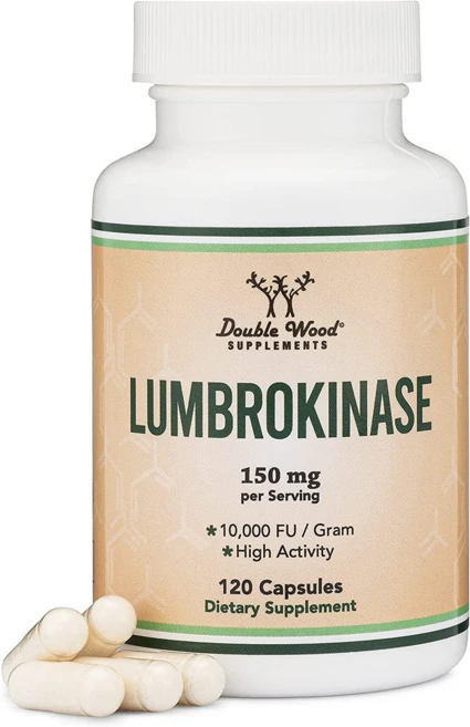 더블우드 룸브로키나제 150mg 1회 서빙 고용량 120캡슐 Double Wood Lumbrokinase, 1개, 120정 - 쿠팡