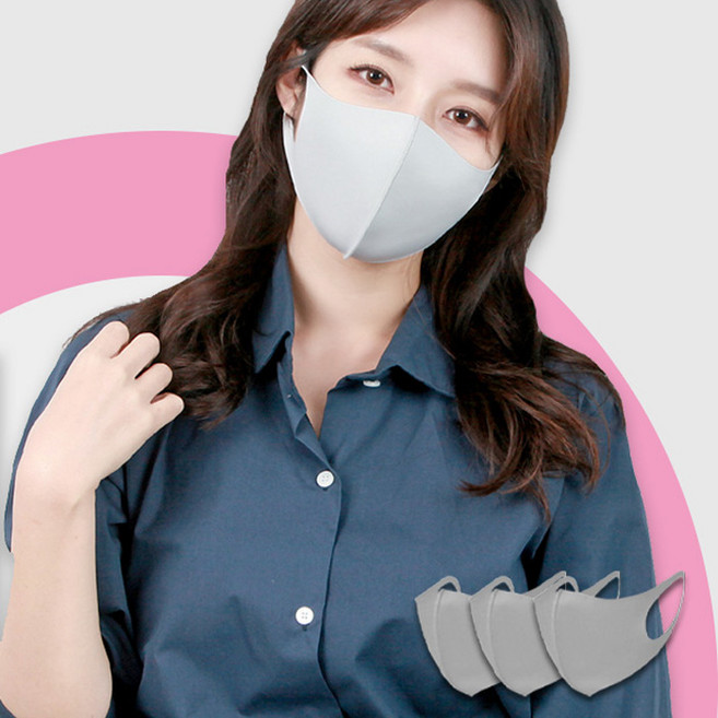 빨아쓰는마스크 연예인 면마스크 중형 여름 스포츠 시원한 메쉬 쿨론 패션 천 마스크