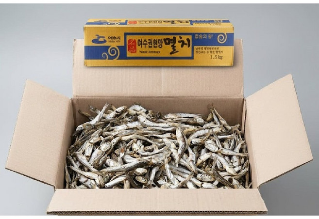 명식품본사 국물멸치 (1박스) 다시멸치 국수 육수 단체 급식 우동 소바, 6개, 1.5kg