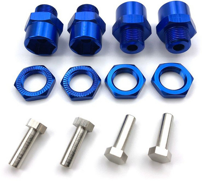 HSP 용 12mm 턴 17mm 연장 휠 헥스 헥스 허브 어댑터 1/10 RC 자동차 버기 트럭 1/8 타이어 진한 파란색을 사용할 수 있습니다., 진한 파란색