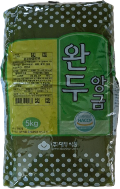 대두 완두앙금, 5kg, 6개